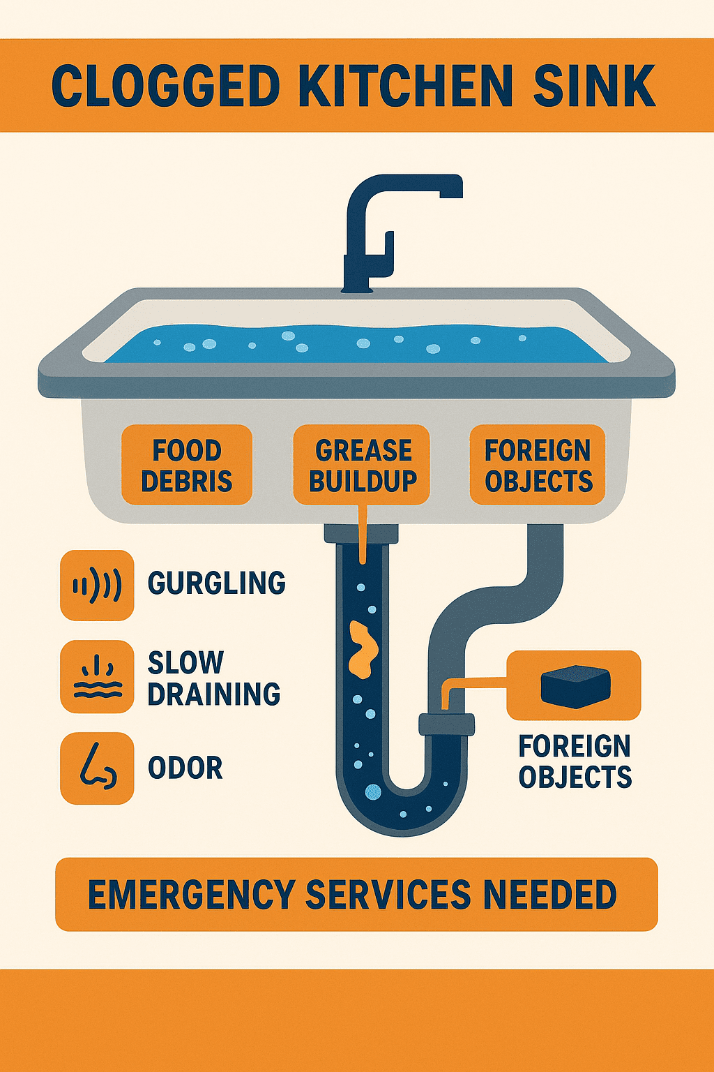 Kitchen Line Blockage Blocked Kitchen Drain | Common Causes, Fixes & Prevention